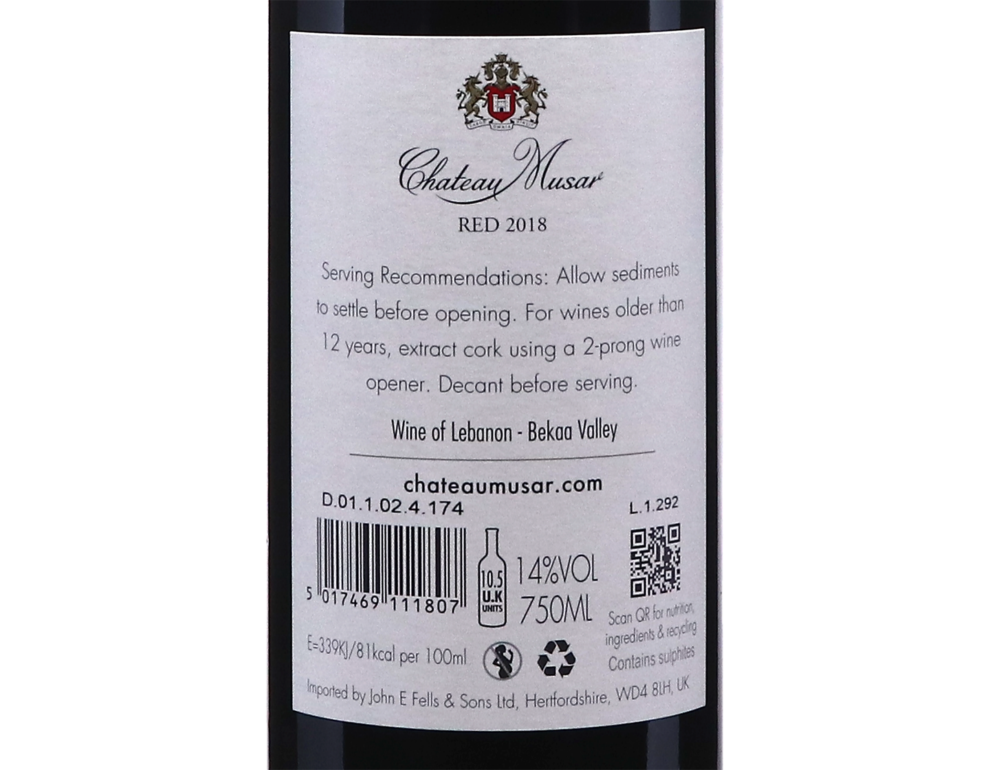 Chateau Musar 2018