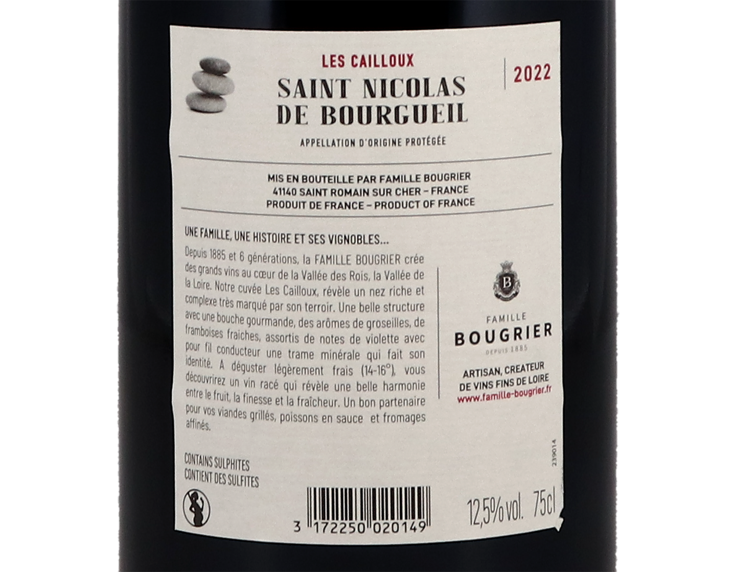 St Nicolas de Bourgueil Les Cailloux Famille Bougrier 2022