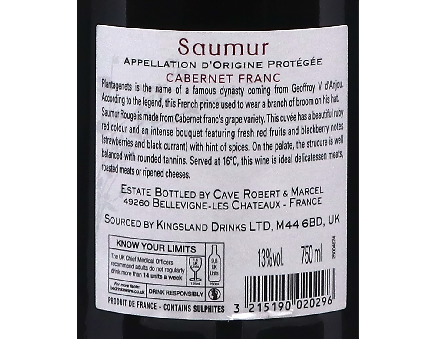 Saumur Rouge Les Plantagenets 2023