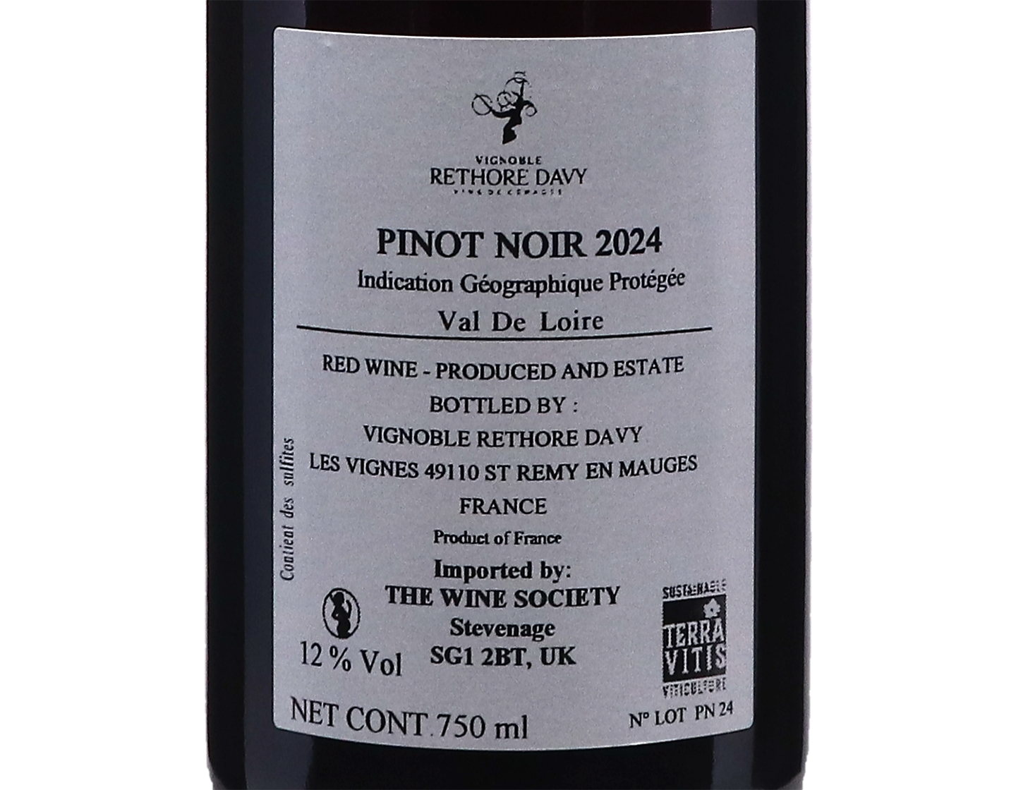 Val de Loire Parcelles Pinot Noir Rethore Davy 2024