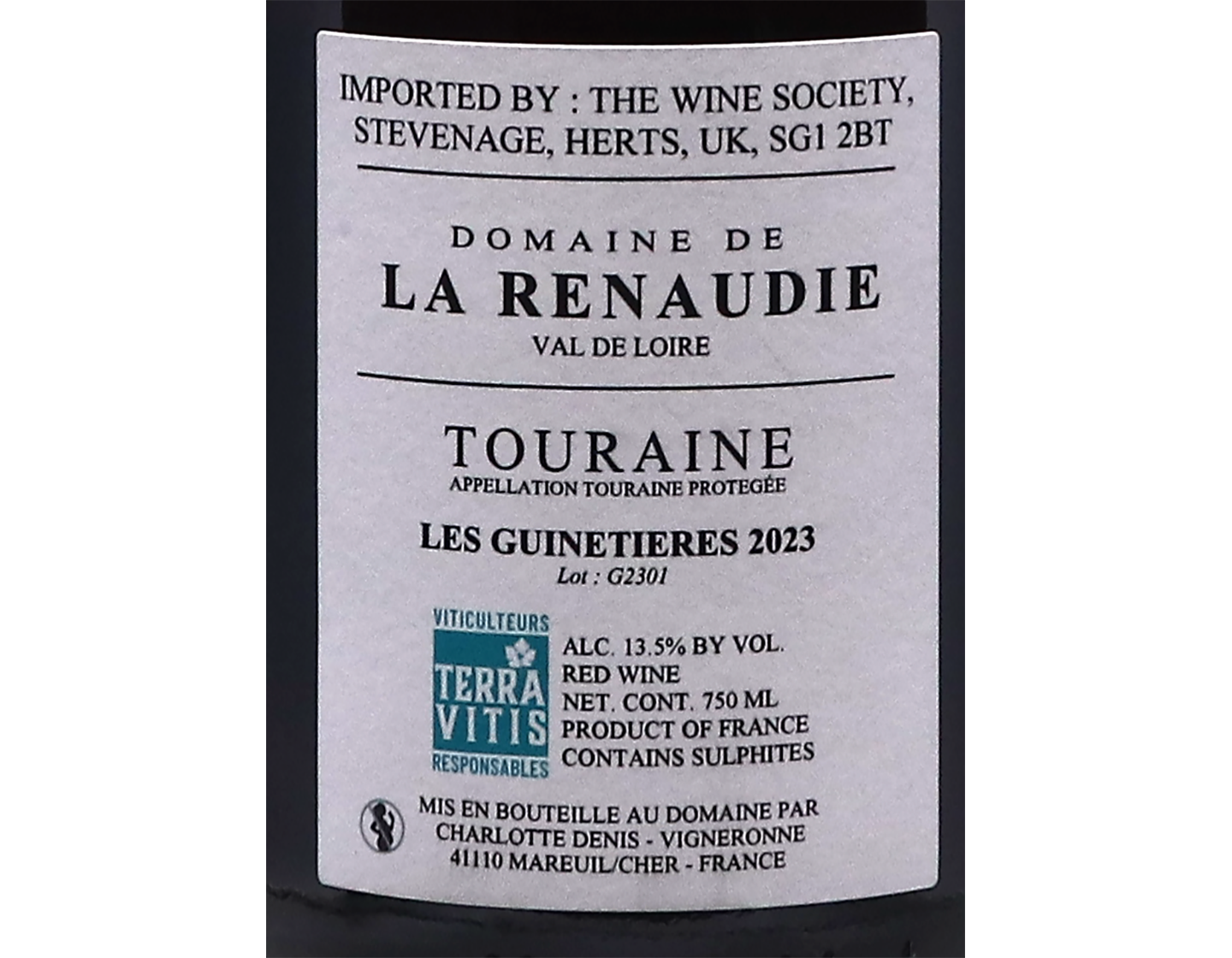 Touraine Les Guinetieres Domaine de la Renaudie 2023