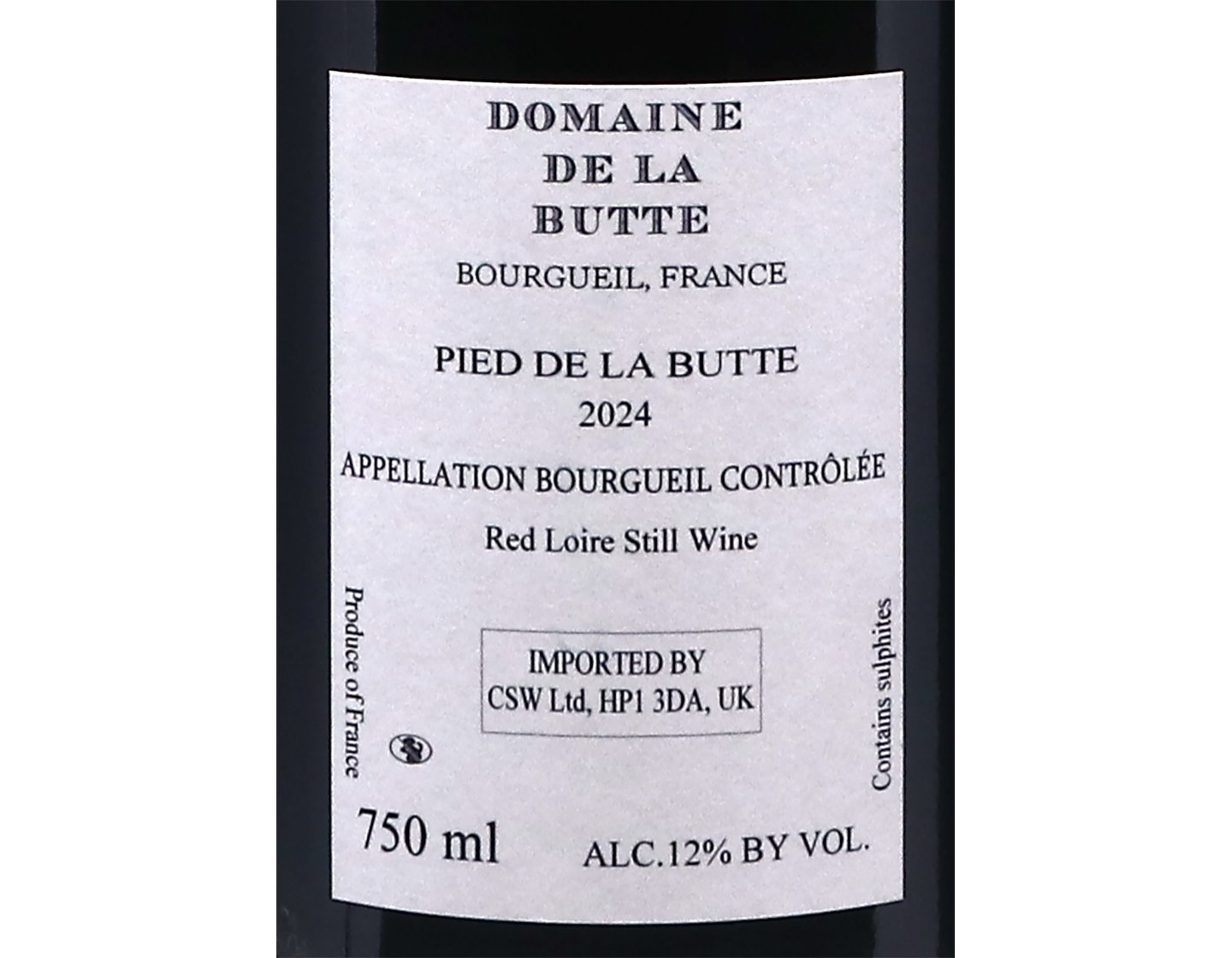 Bourgueil Pied de la Butte Jacky Blot 2024