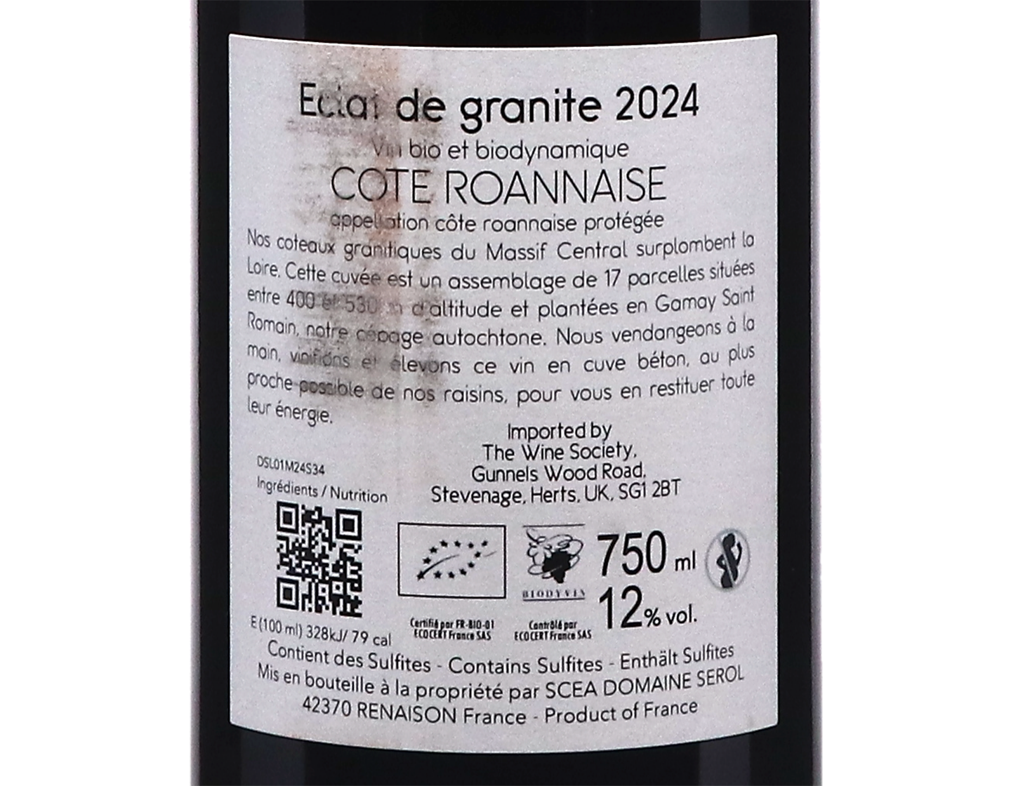 Côte Roannaise Éclat de Granite, Domaine Sérol 2024