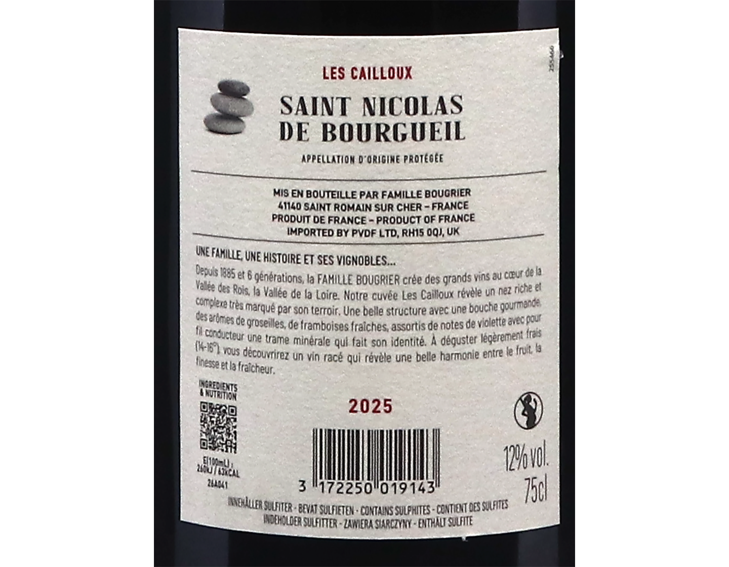 St Nicolas de Bourgueil Les Cailloux Famille Bougrier 2025