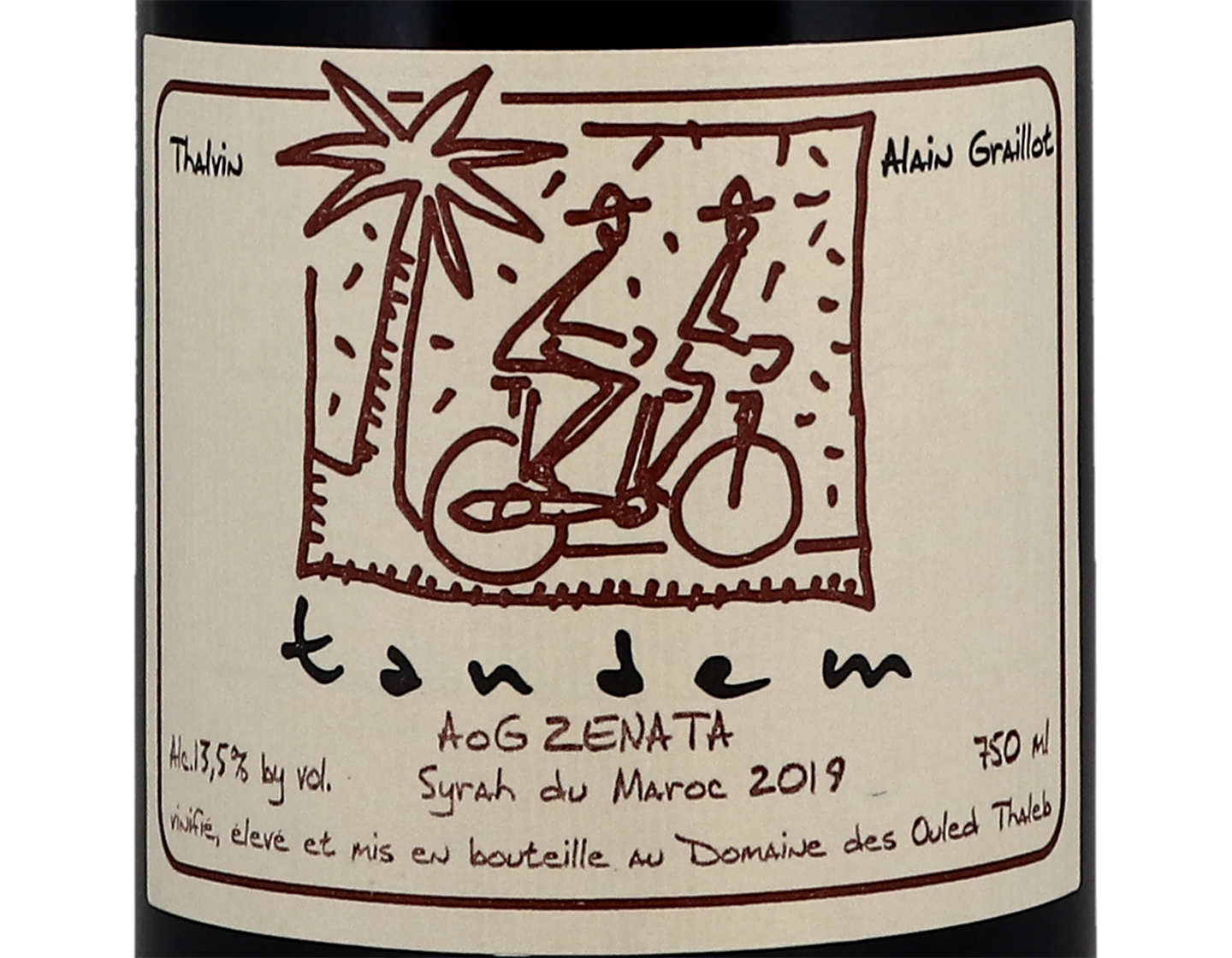 Syrah du Maroc 'Tandem' Alain Graillot et Thalvin 2019