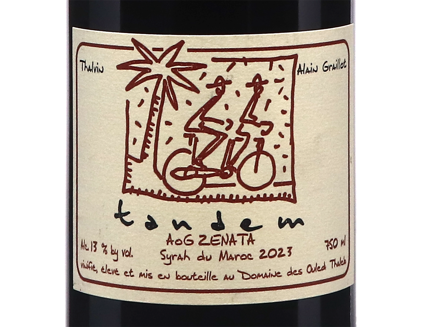 Syrah du Maroc Tandem, Alain Graillot et Thalvin 2023