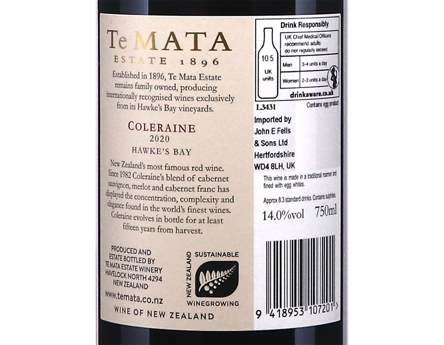 Te Mata Coleraine Hawkes Bay 2020