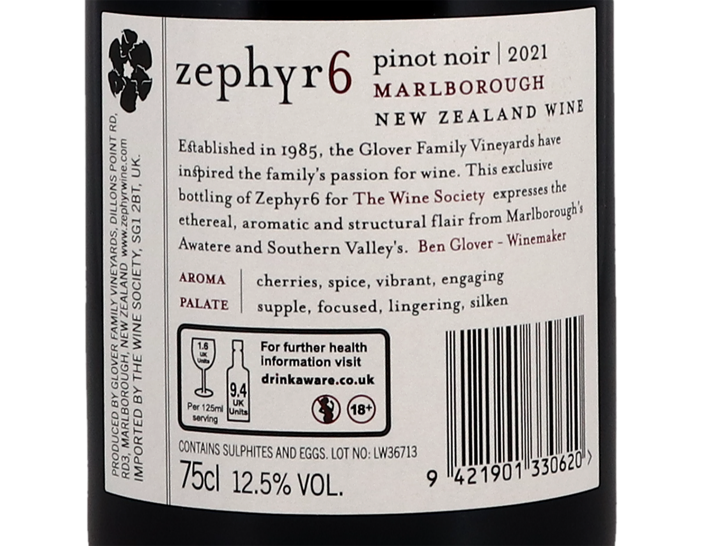 Zephyr 6 Marlborough Pinot Noir 2021