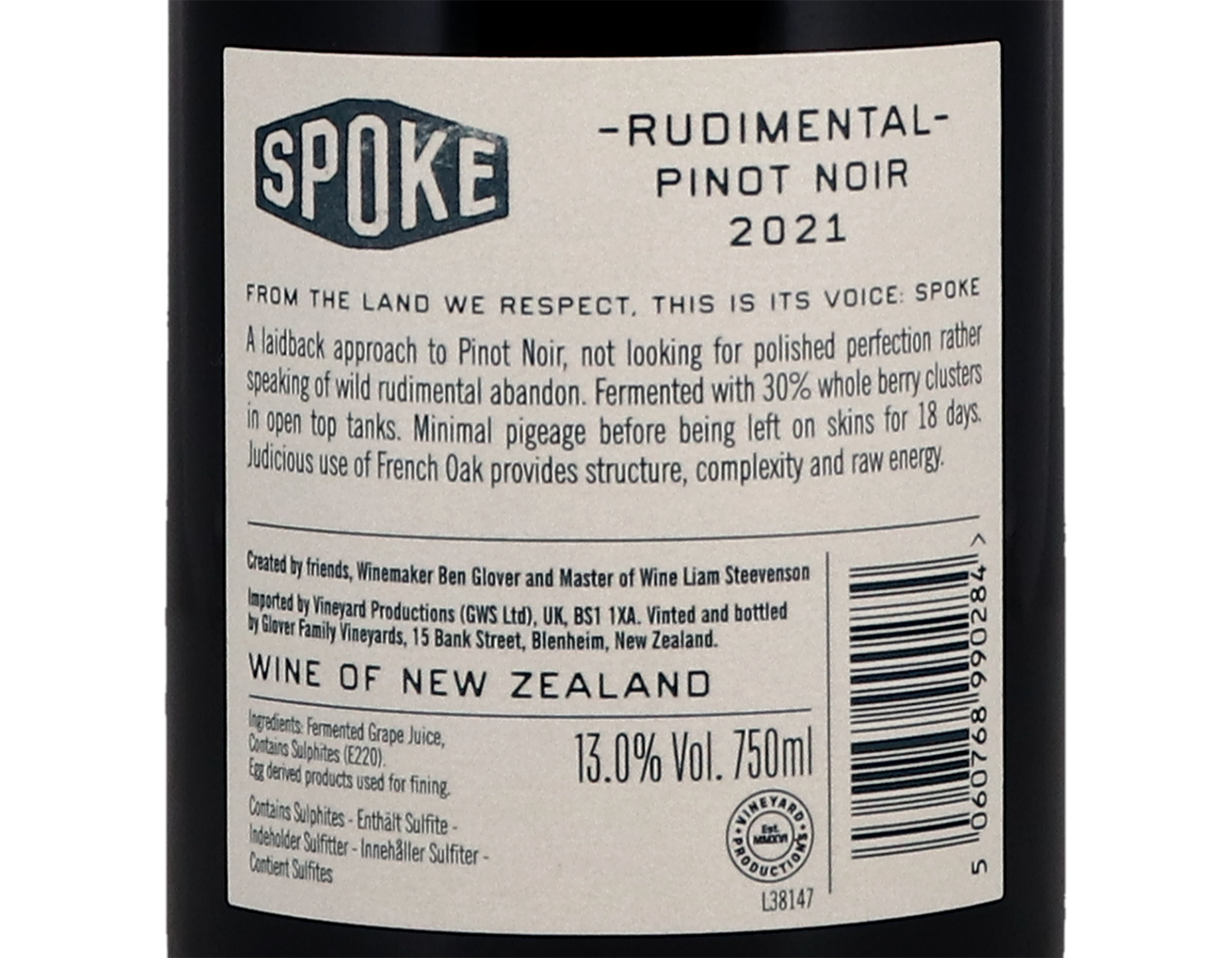 Spoke Rudimental Central Otago Pinot Noir 2021