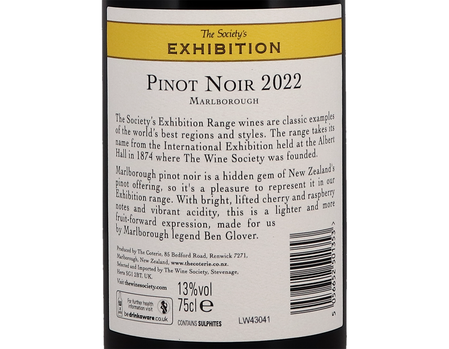 The Societys Exhibition Marlborough Pinot Noir 2022