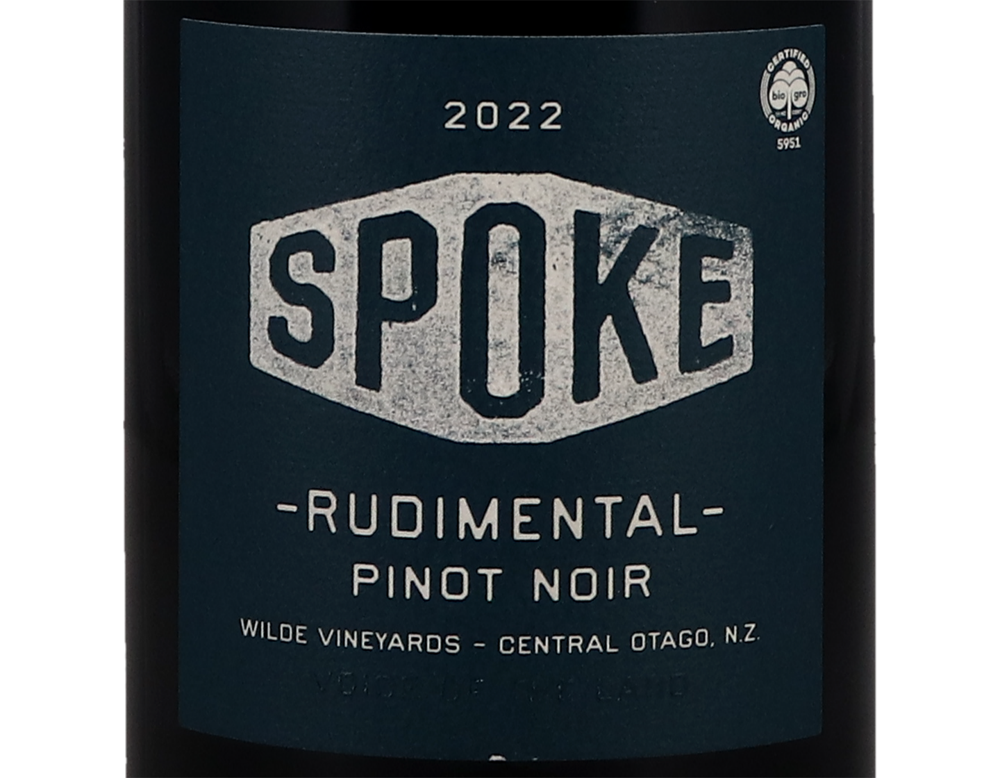 Spoke Rudimental Central Otago Pinot Noir 2022 ORGANIC