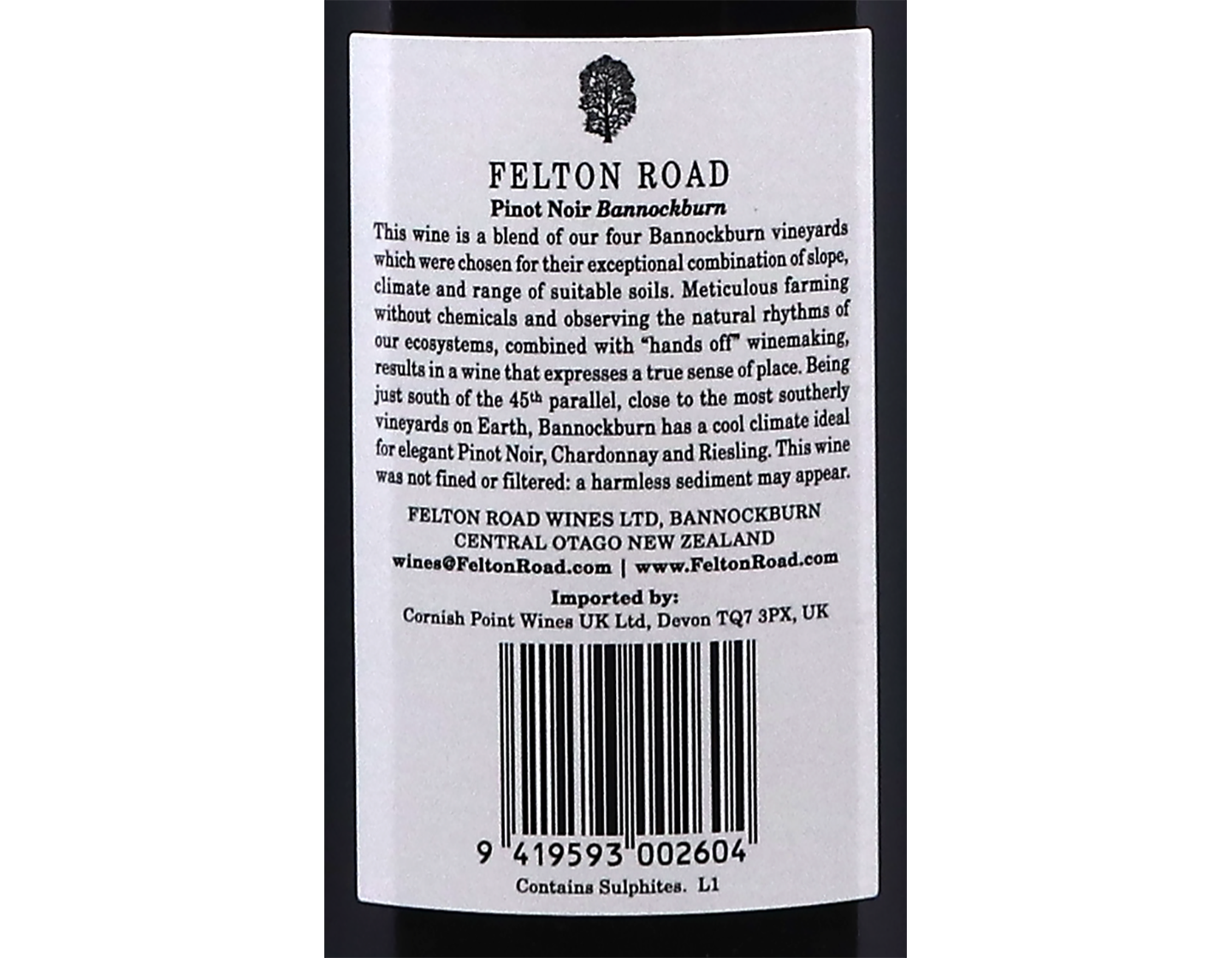 Felton Road Bannockburn Central Otago Pinot Noir 2023