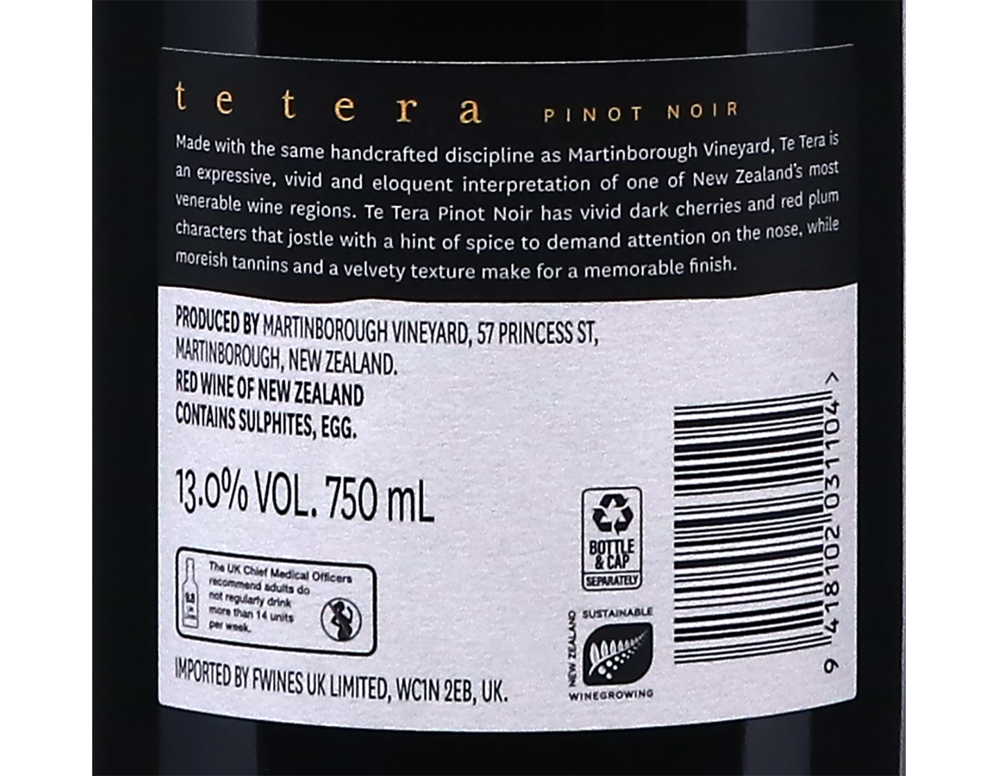 Martinborough Vineyards Te Tera Martinborough Pinot Noir 2023