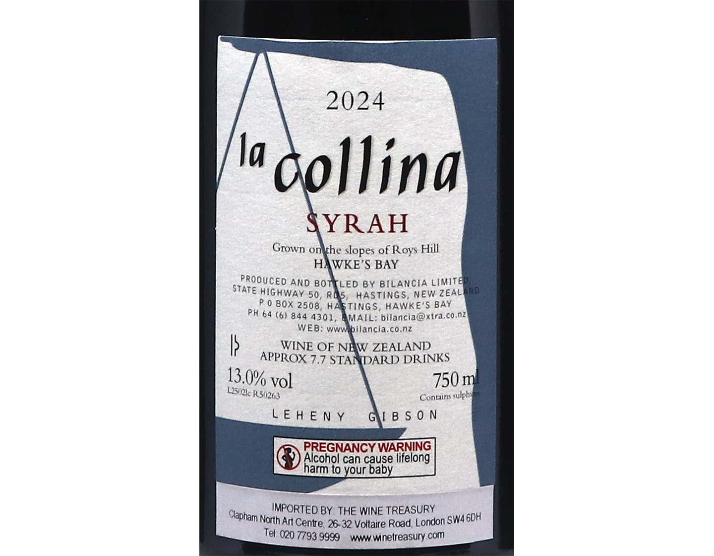 Bilancia La Collina Hawke's Bay Syrah 2024
