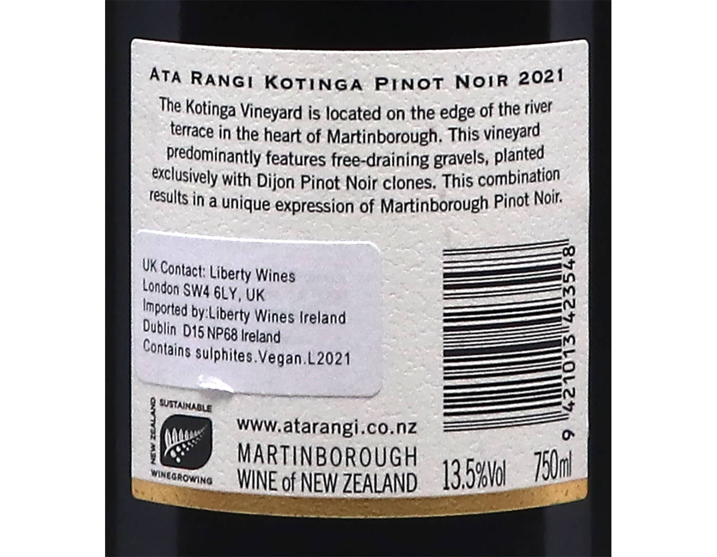 Ata Rangi Kotinga Vineyard Martinborough Pinot Noir 2021