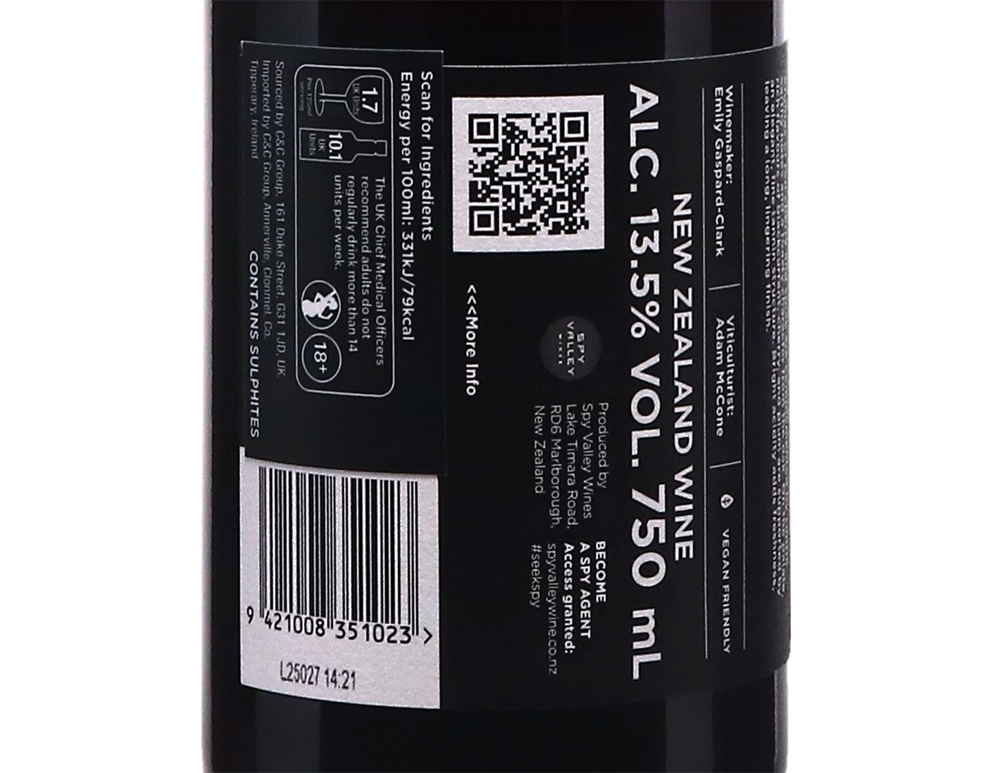 Spy Valley Marlborough Pinot Noir 2023