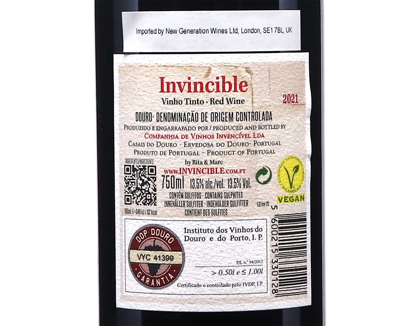 Invincible Numero Dois Tinto Douro 2021