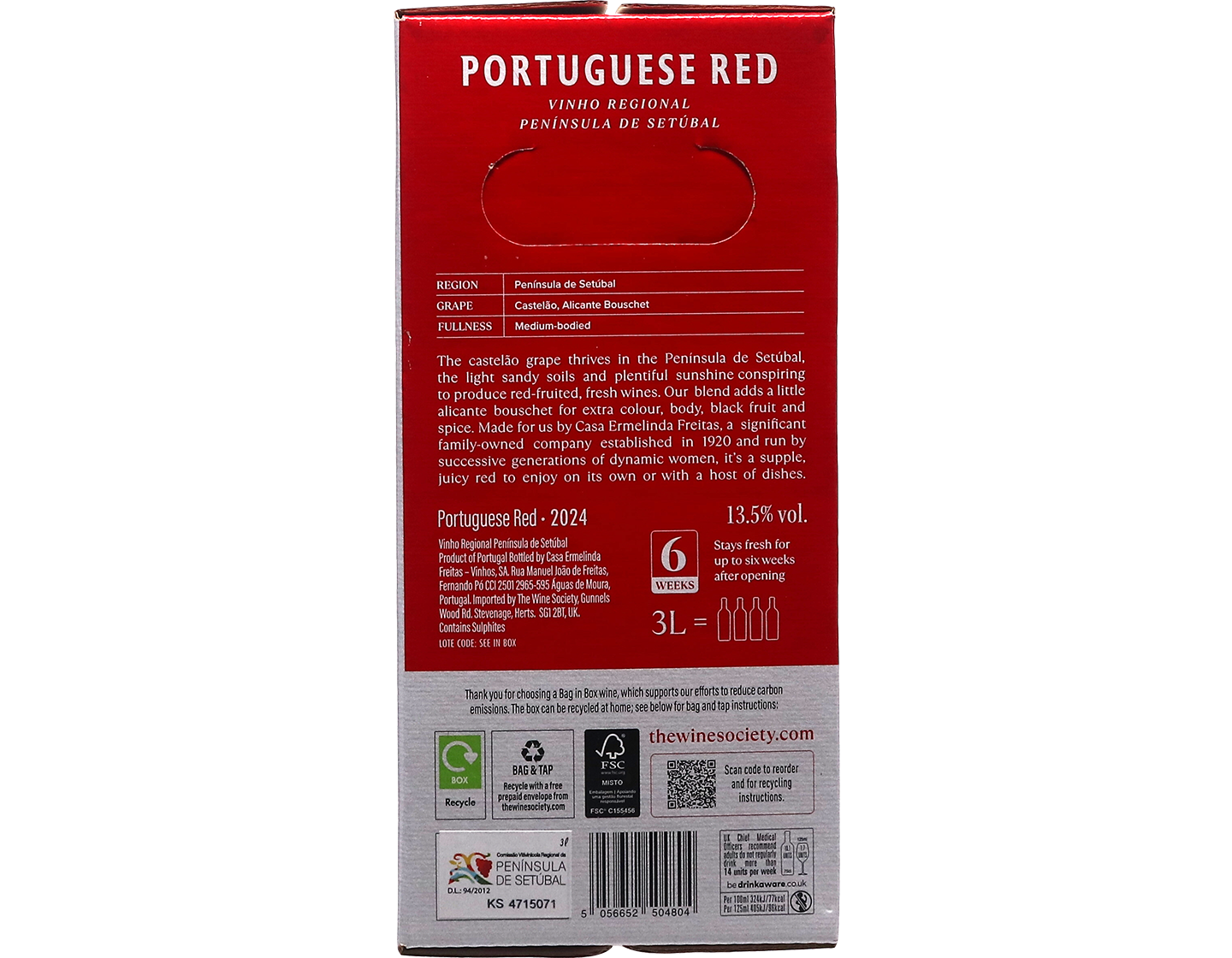 The Society's Portuguese Red Peninsula de Setubal 2024 Bag in Box