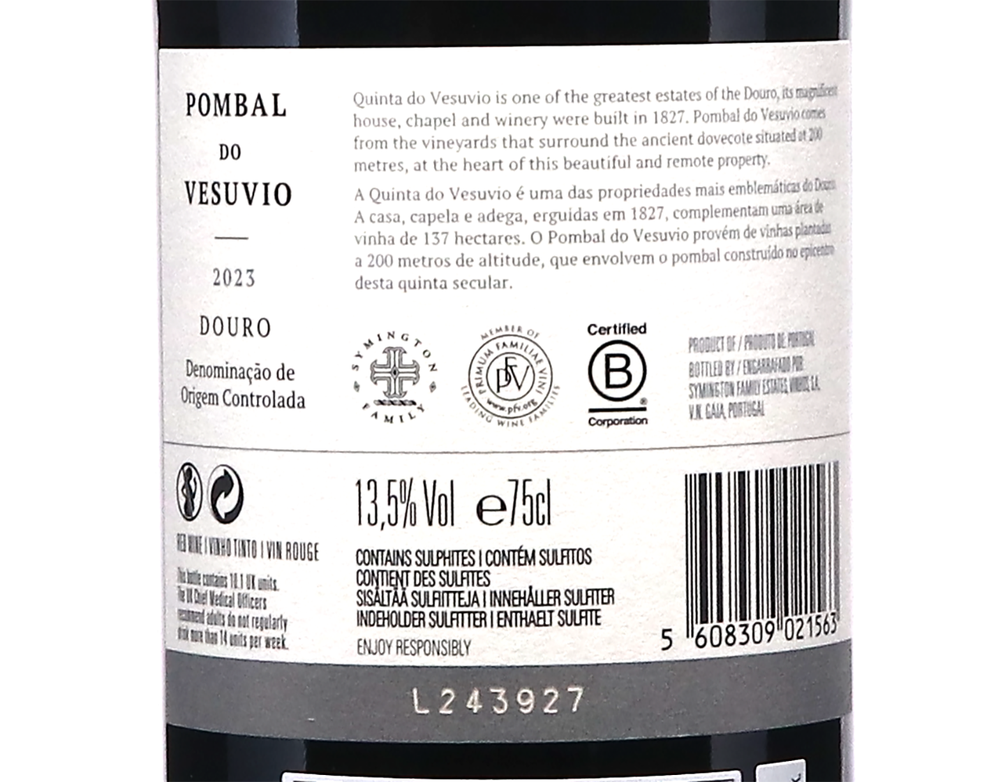 Quinta do Vesuvio Pombal do Vesuvio, Douro 2023