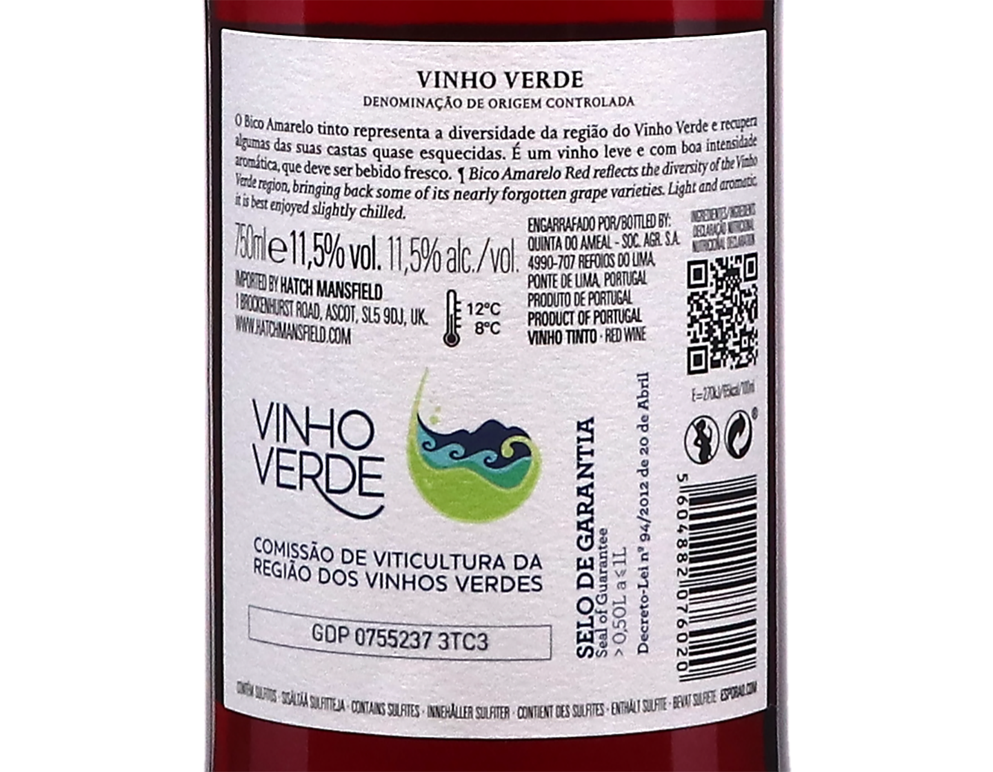 Quinta do Ameal Bico Amarelo Tinto Vinho Verde 2025