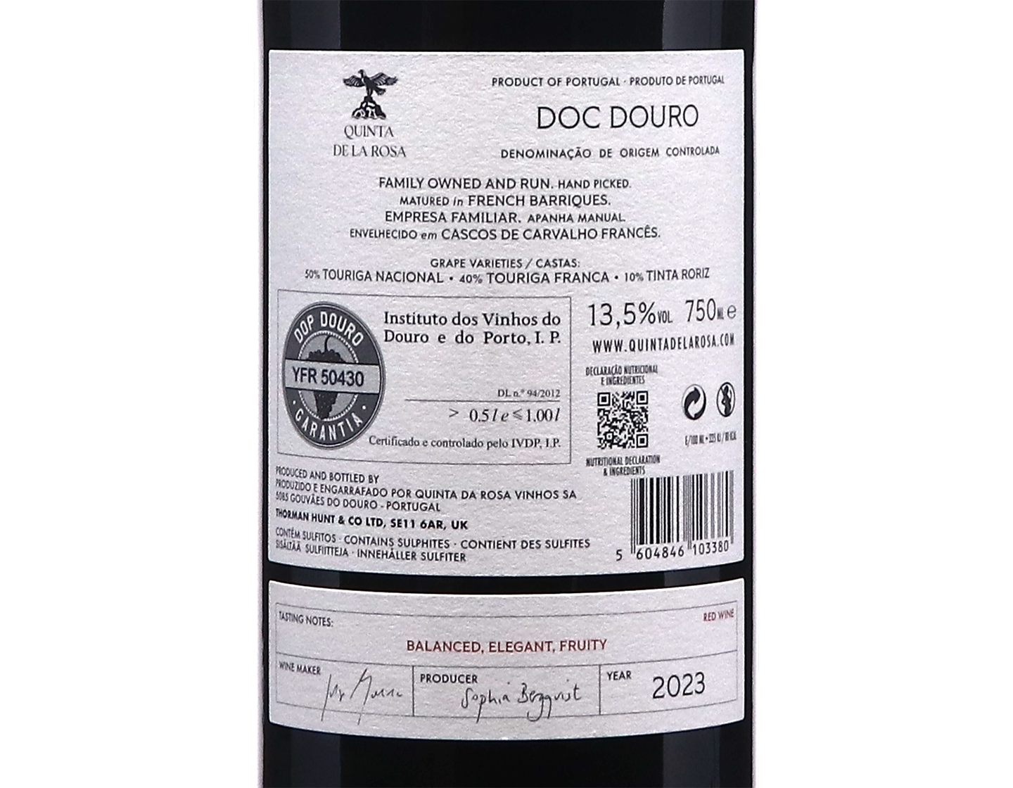 Quinta de la Rosa Reserva Tinto, Douro 2023