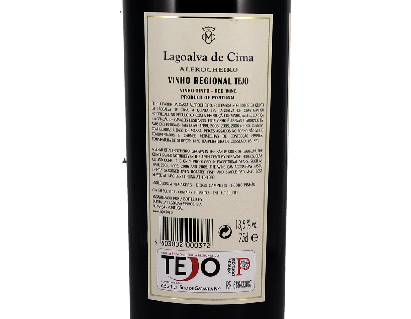 Lagoalva de Cima Grande Reserva Alfrocheiro Tejo 2017