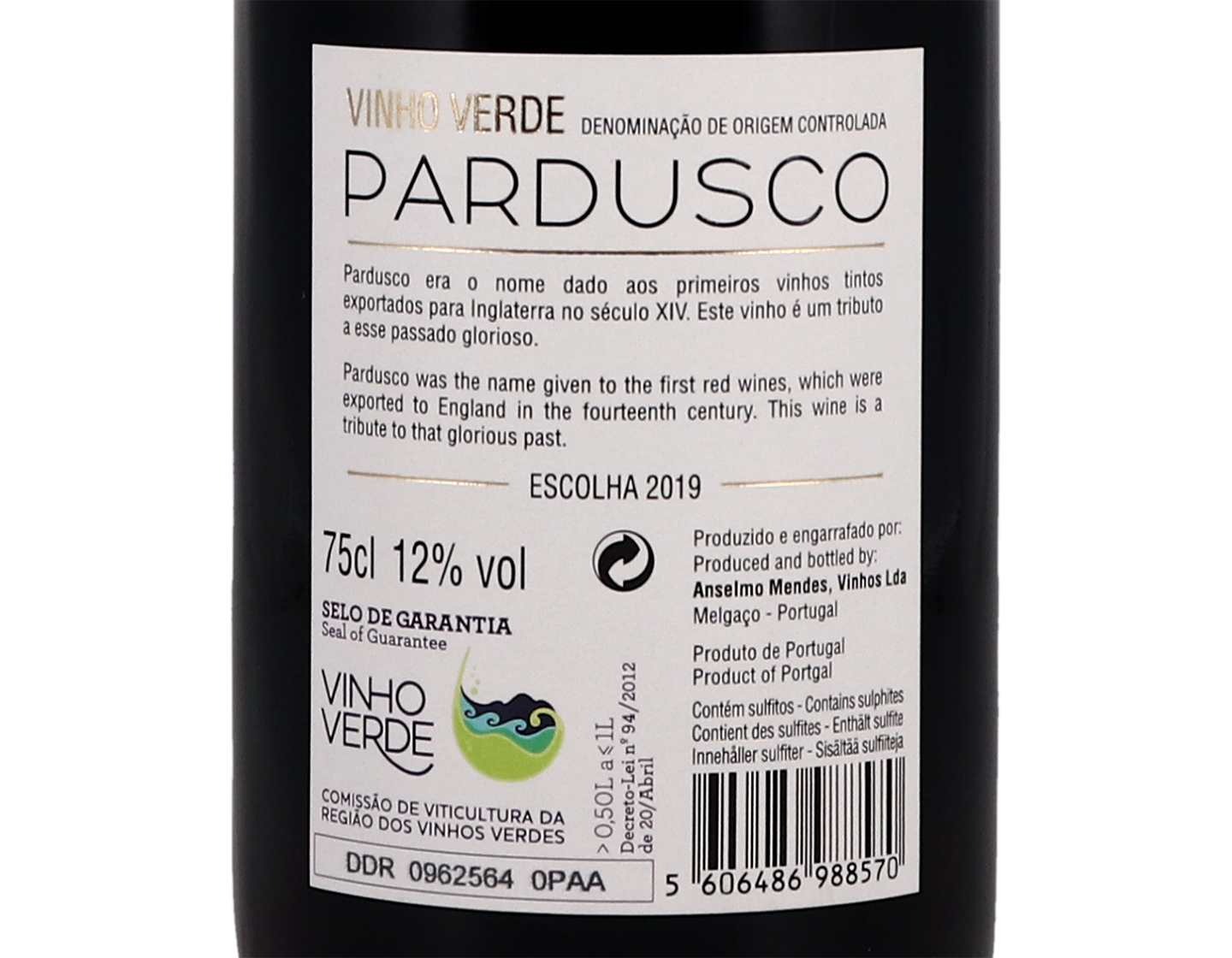 Anselmo Mendes Pardusco Tinto Vinho Verde 2019