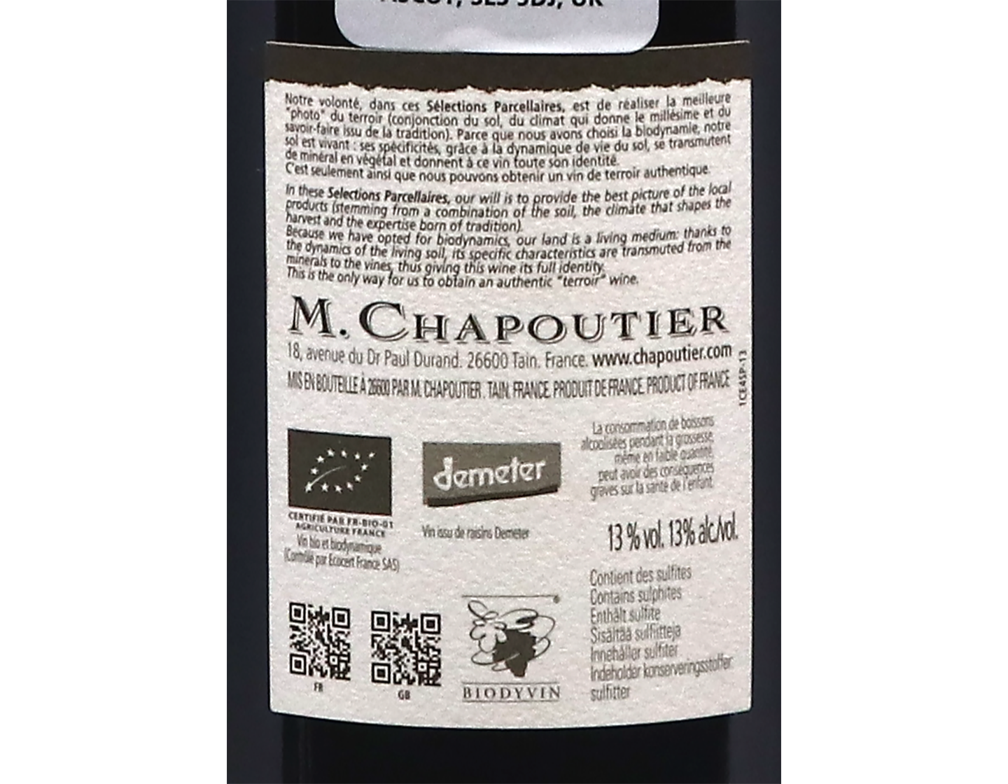 Saint-Joseph Le Clos, Chapoutier 2012