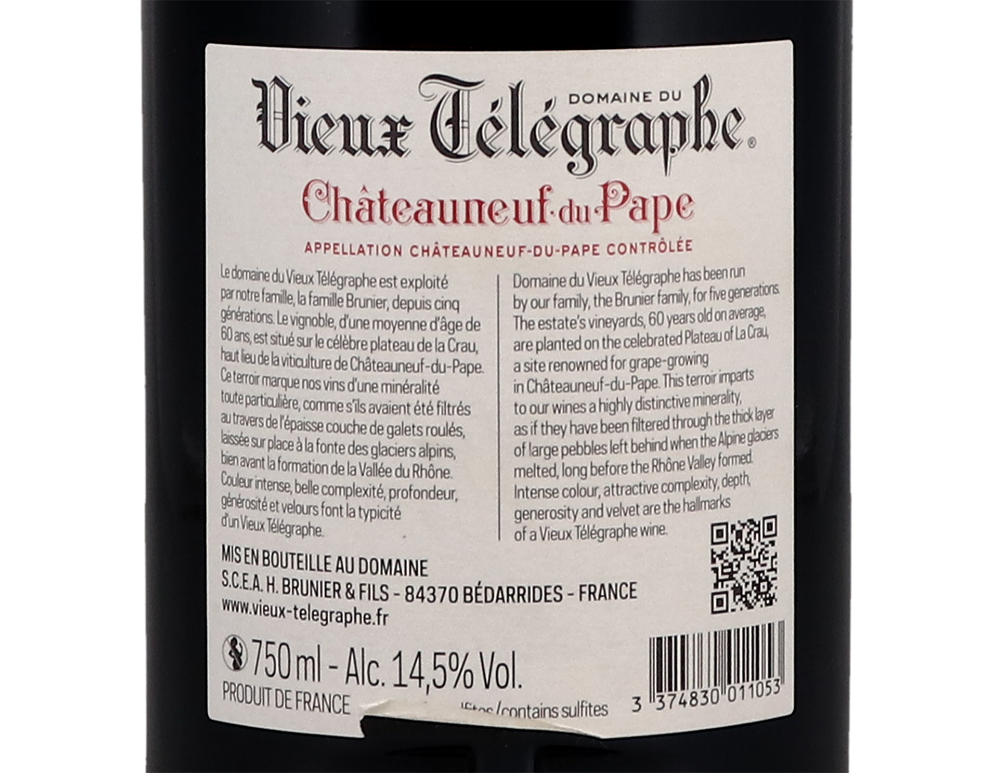 Chateauneuf du Pape Domaine du Vieux Telegraphe 2015
