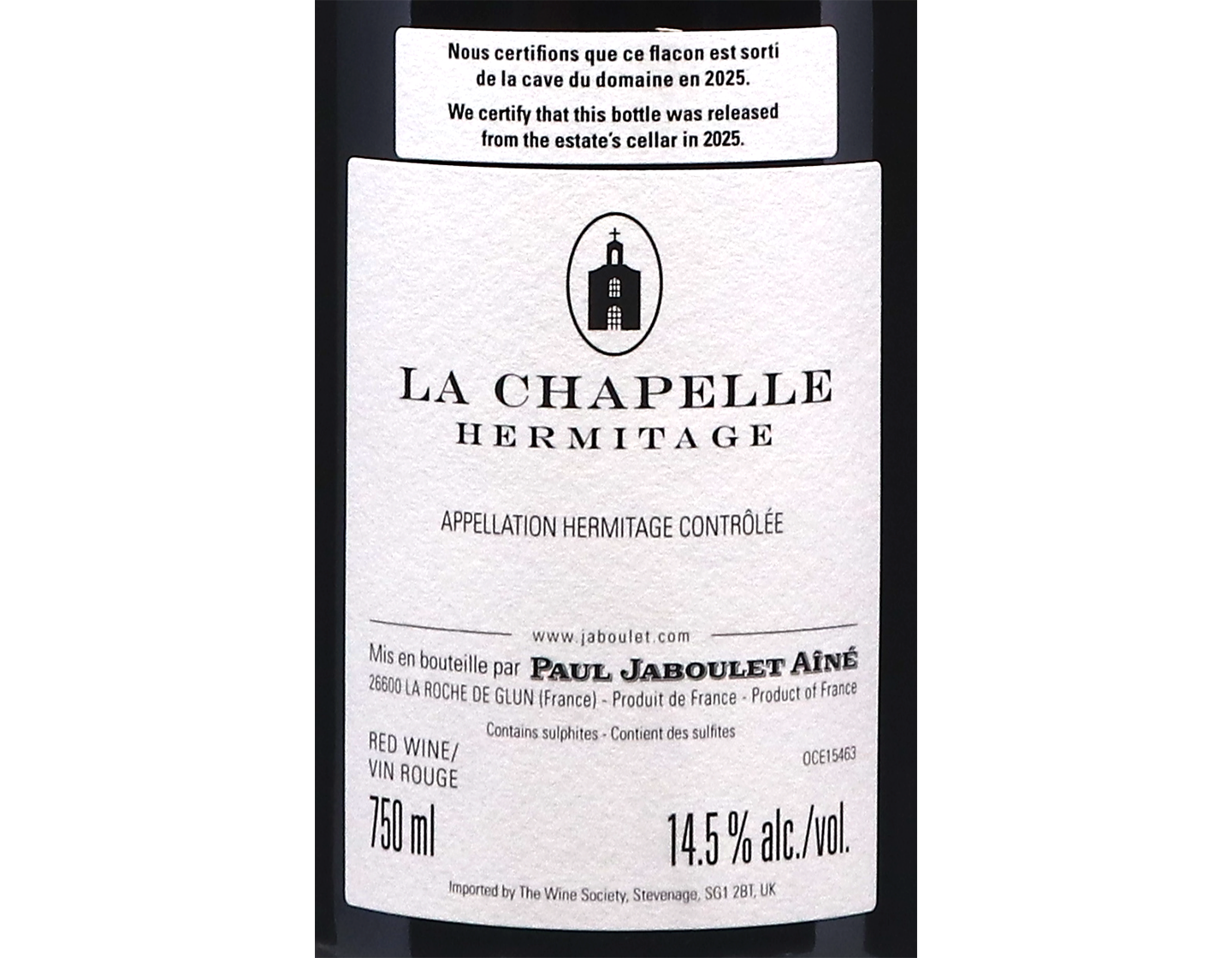 Hermitage La Chapelle 2015 Paul Jaboulet Aine