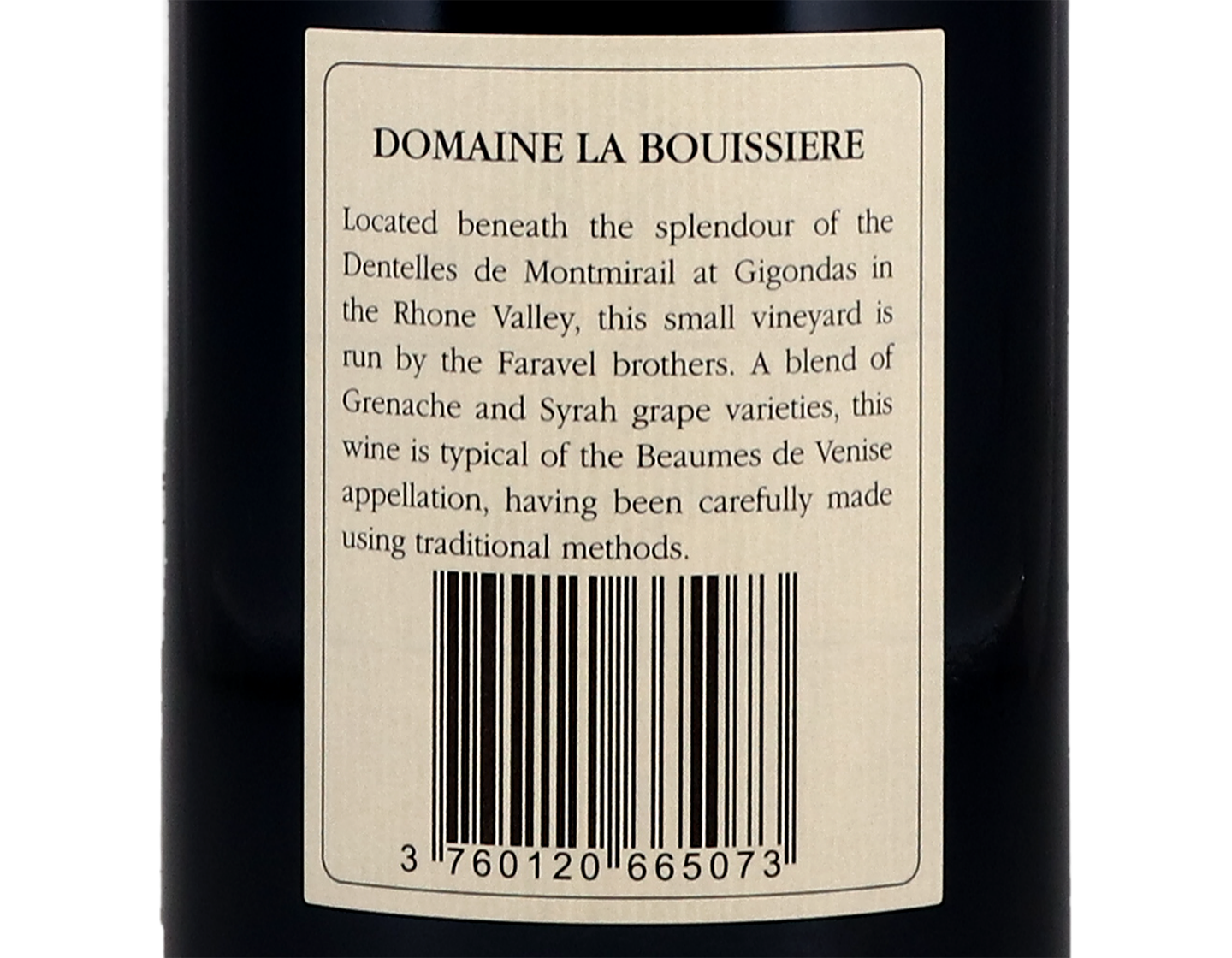 Beaumes de Venise Domaine de Boussiere 2015