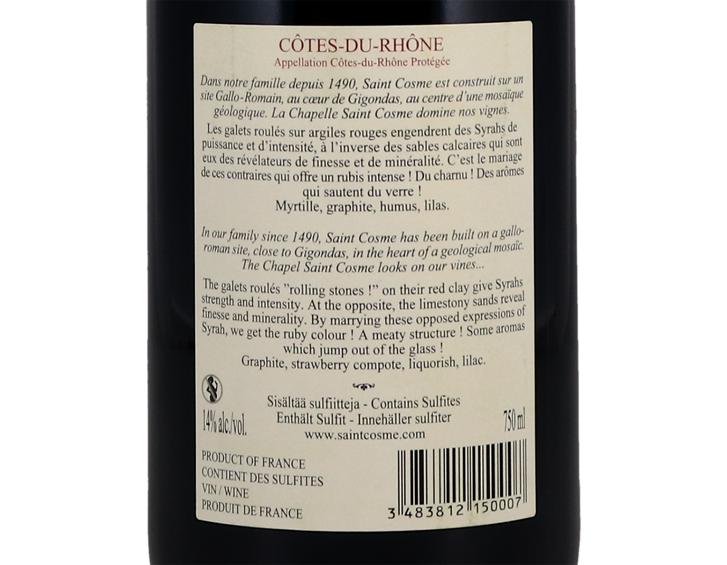 Cotes du Rhone Saint Cosme 2015