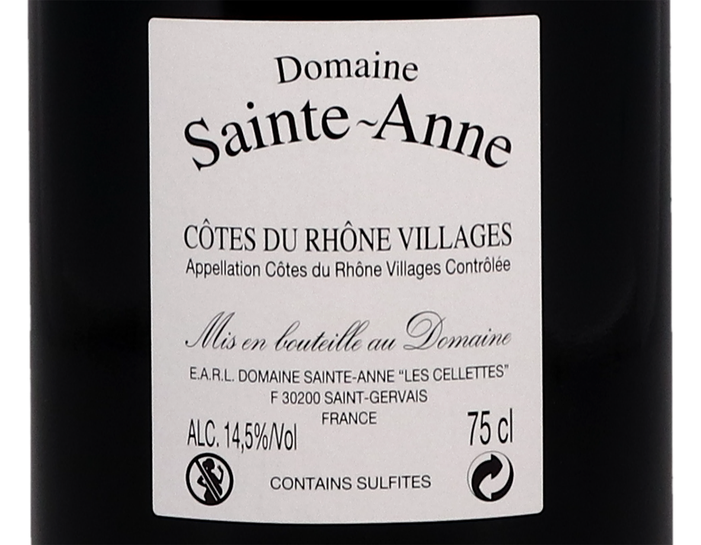 Cotes du Rhone Villages Notre Dame des Cellettes 2015 Domaine Ste Anne