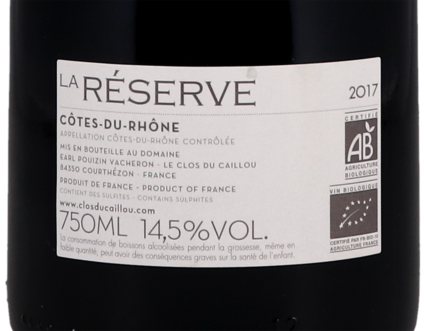 Côtes-du-Rhône Réserve, Clos du Caillou 2017