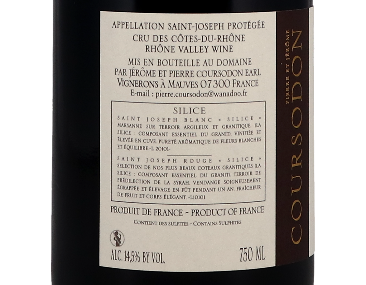 Saint Joseph Silice 2017 Domaine Coursodon