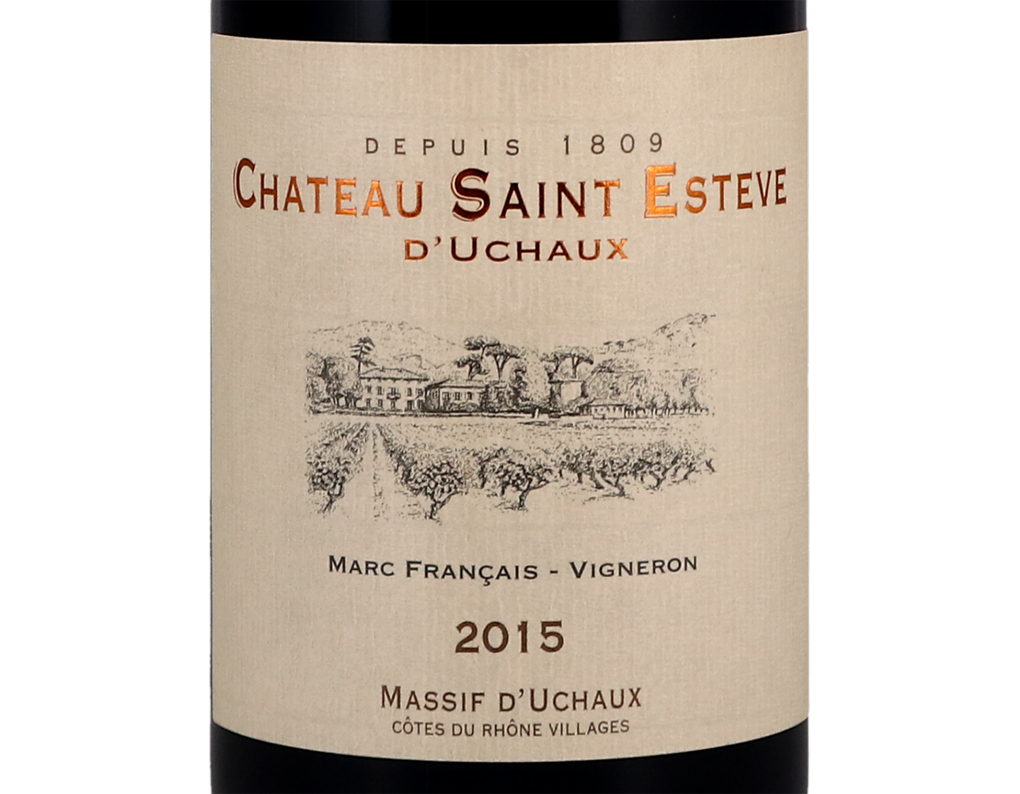 Massif d'Uchaux Cotes du Rhone Villages Vieilles Vignes Ch Saint Esteve 2015
