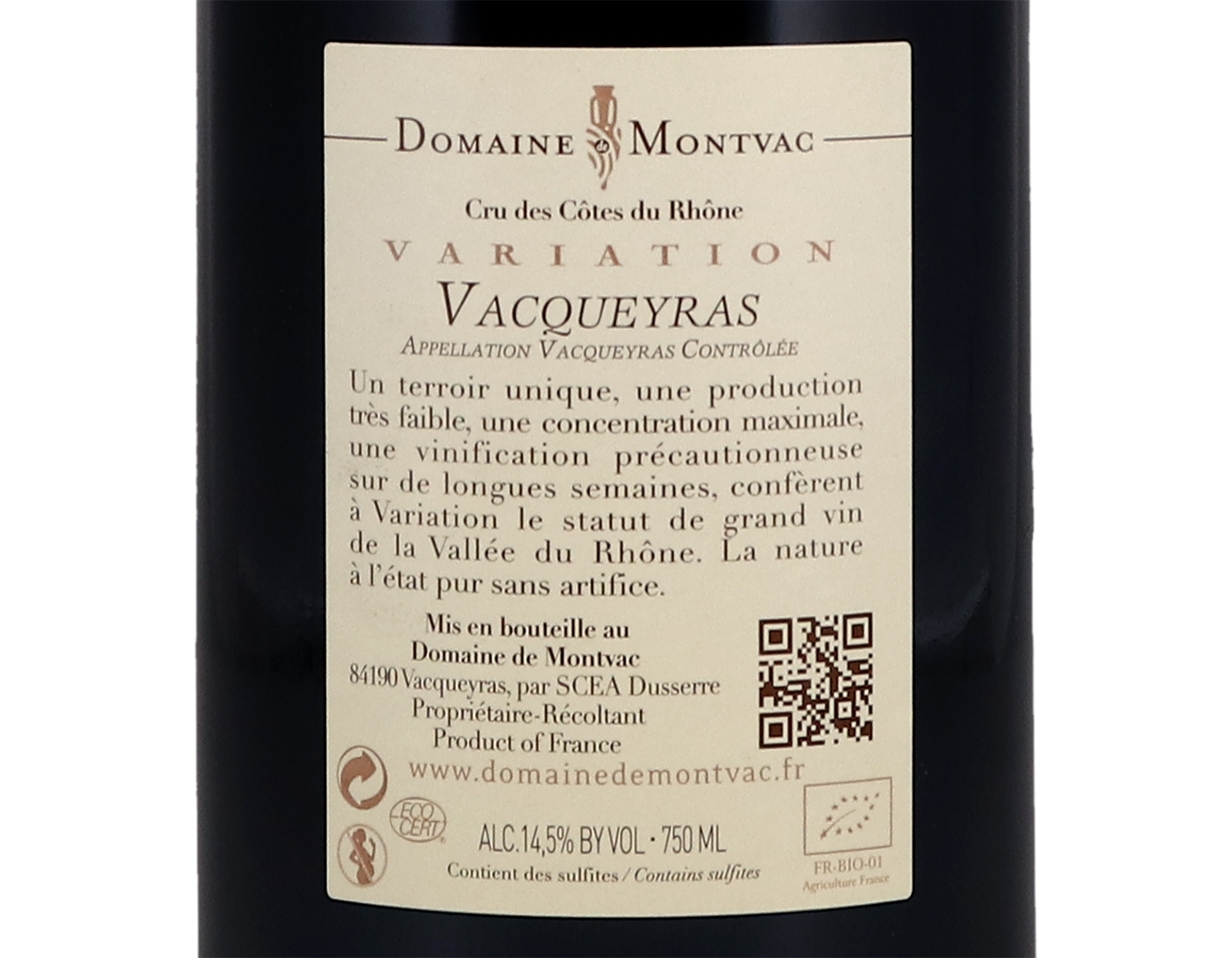 Vacqueyras Variation, Domaine de Montvac 2017