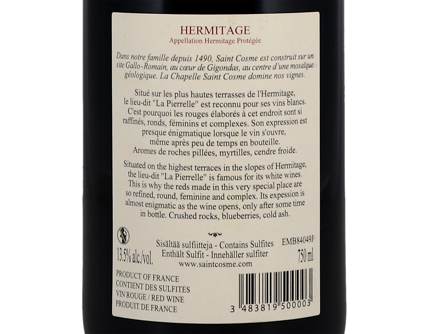 Hermitage Rouge, Château Saint-Cosme 2015