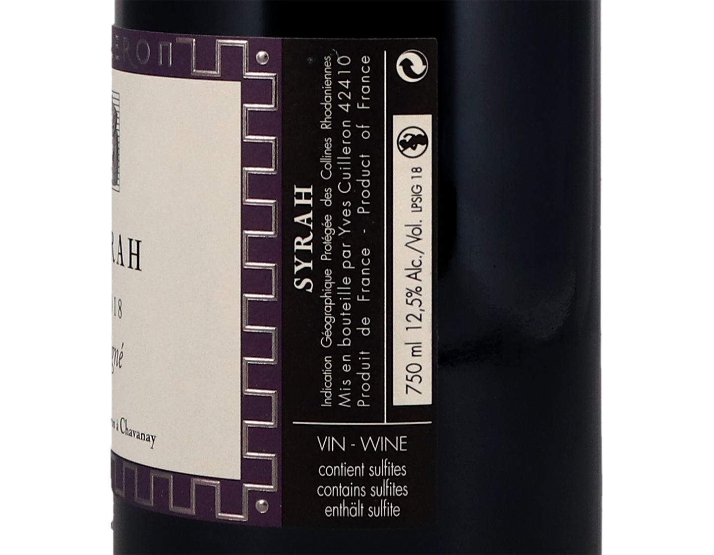 Syrah-Viognier, Signé, Domaine Cuilleron 2018