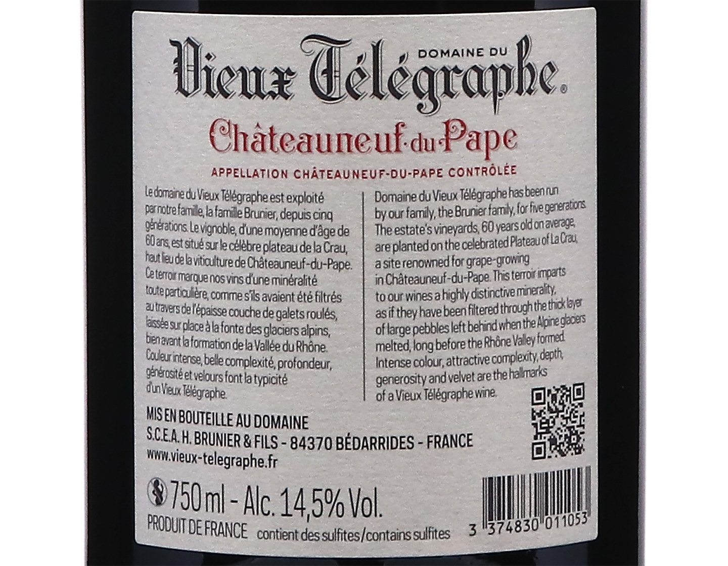 Chateauneuf du Pape Domaine du Vieux Telegraphe 2018 Red