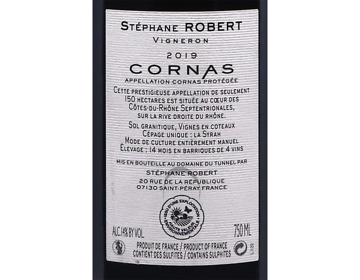 Cornas Domaine du Tunnel 2019