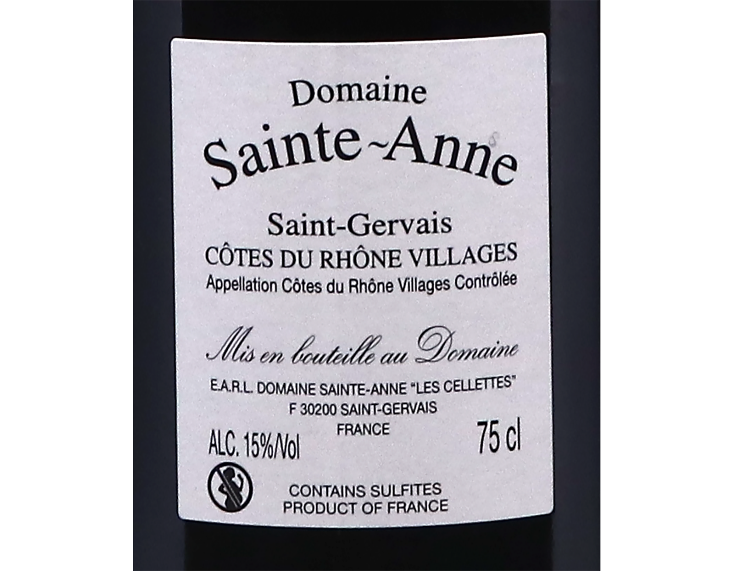 St Gervais Les Rouvieres Cotes du Rhone Villages Domaine Ste Anne 2019 Red