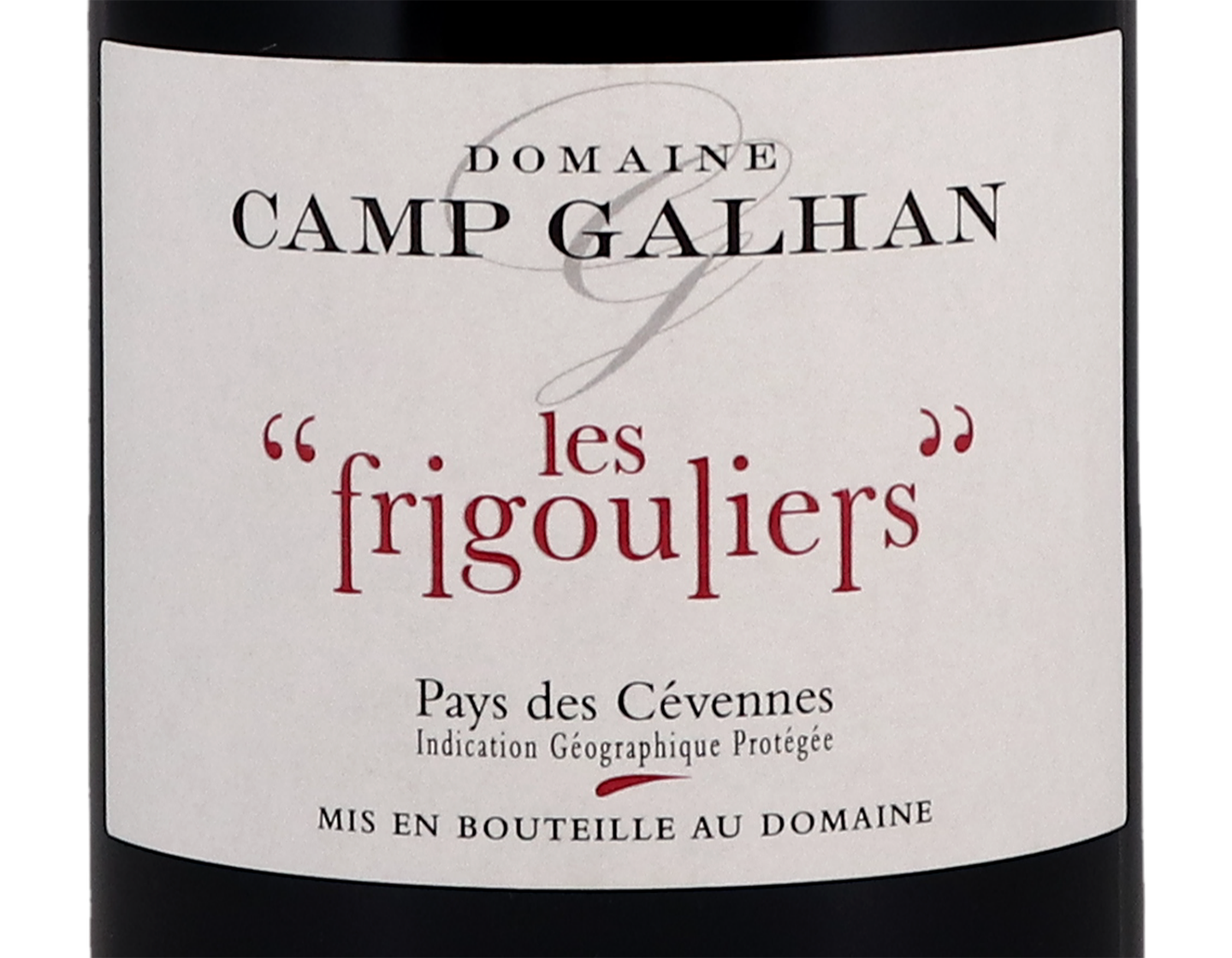 Domaine Camp Galhan, Les Frigouliers, IGP Cévennes 2020