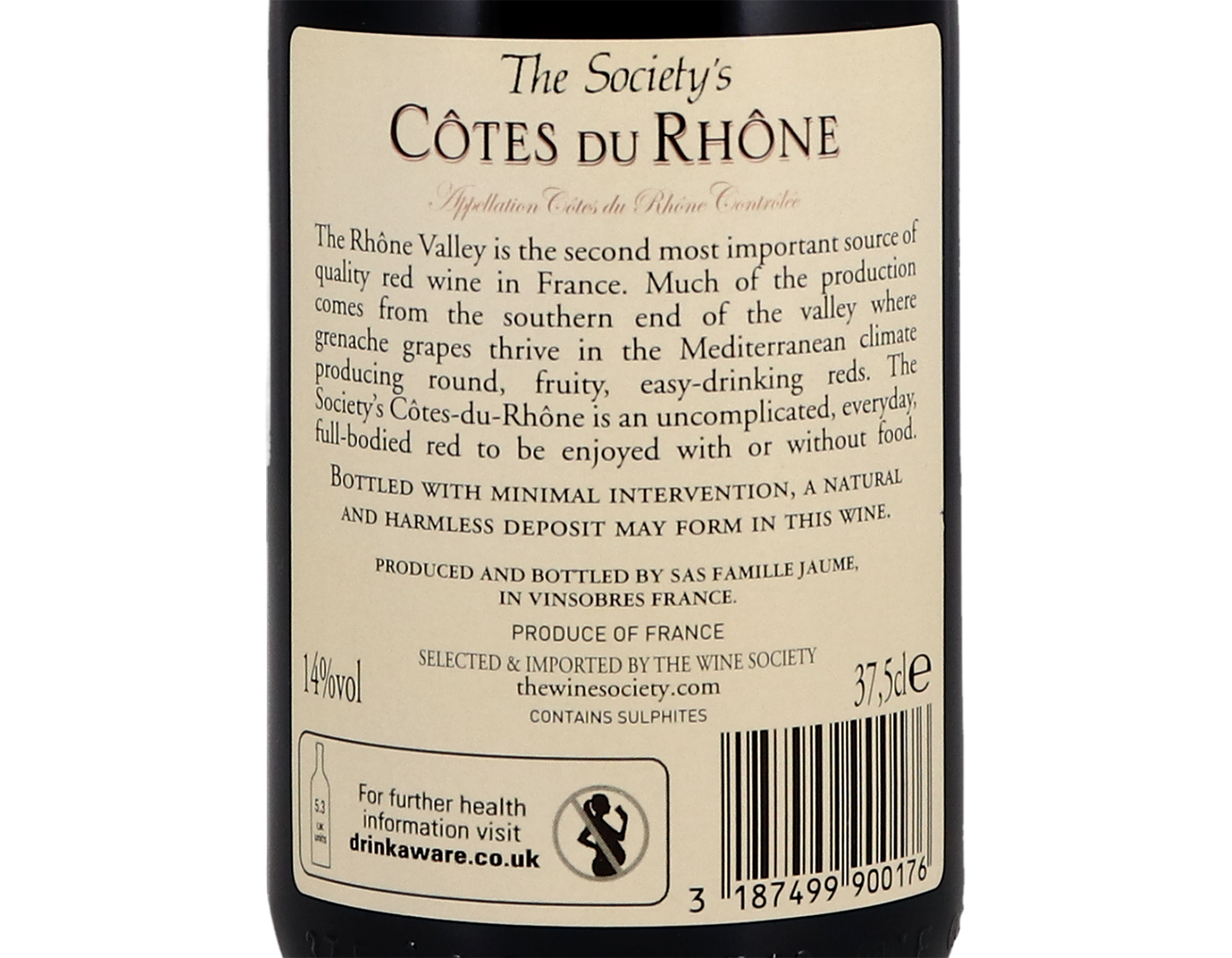 Half bottle of The Society's Cotes du Rhone 2020