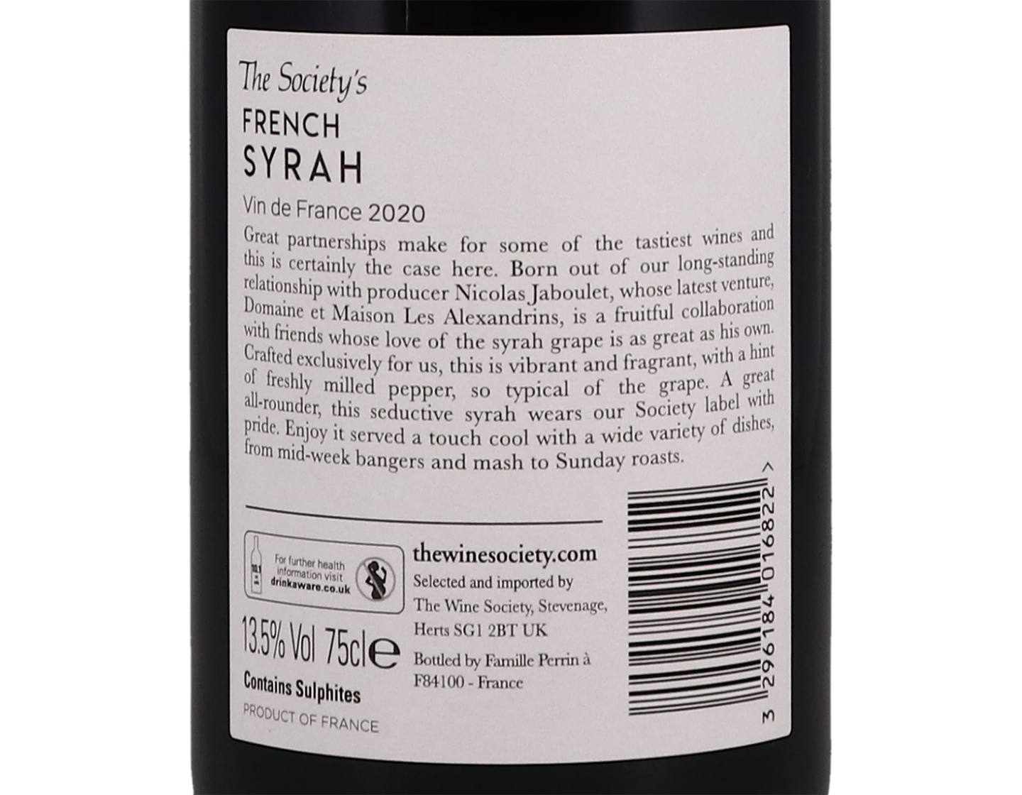 The Societys French Syrah 2020