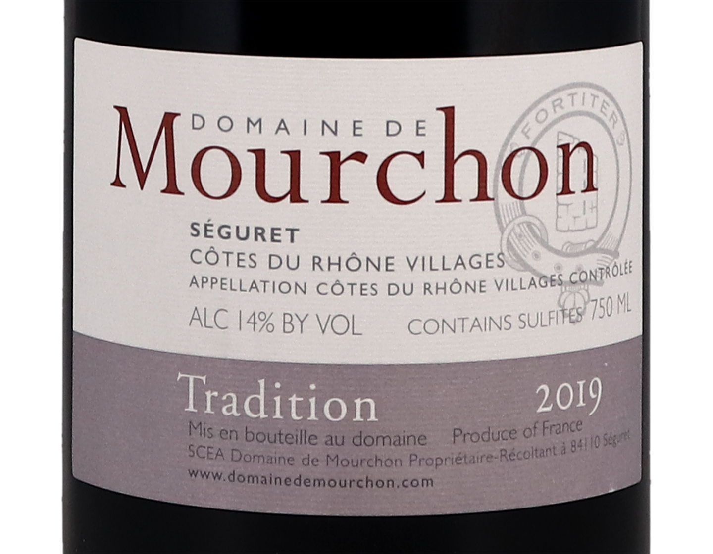 Séguret Côtes-du-Rhône Villages Tradition, Domaine de Mourchon 2019