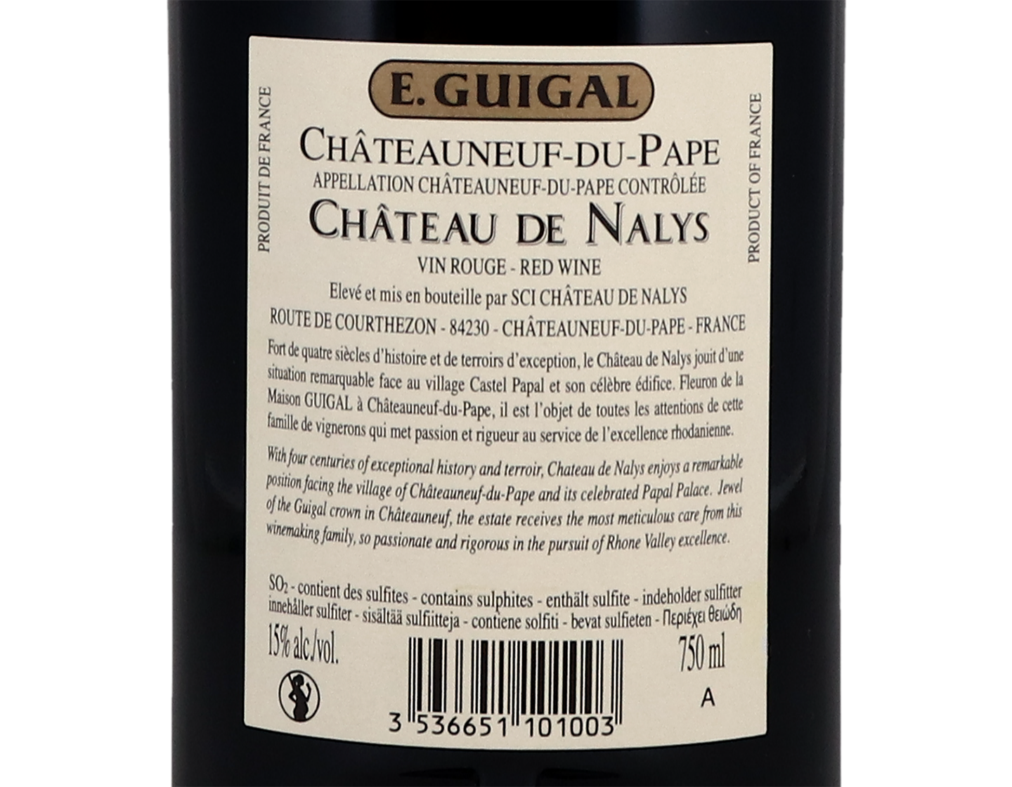 Chateauneuf du Pape Chateau de Nalys Guigal 2018