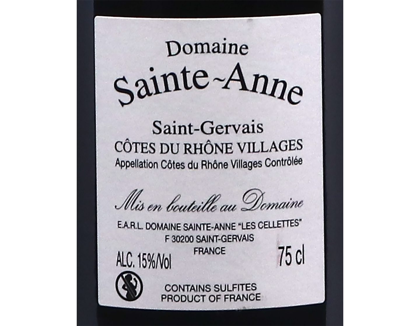 St Gervais Les Rouvieres Cotes du Rhone Villages Domaine Ste Anne 2020