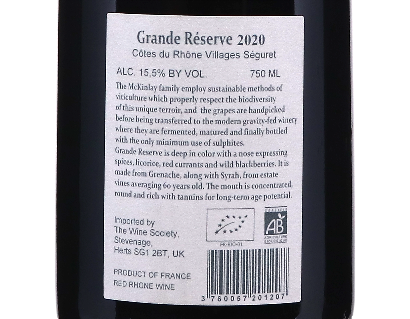 Seguret Cotes du Rhone Villages Grande Reserve Domaine de Mourchon 2020 Red