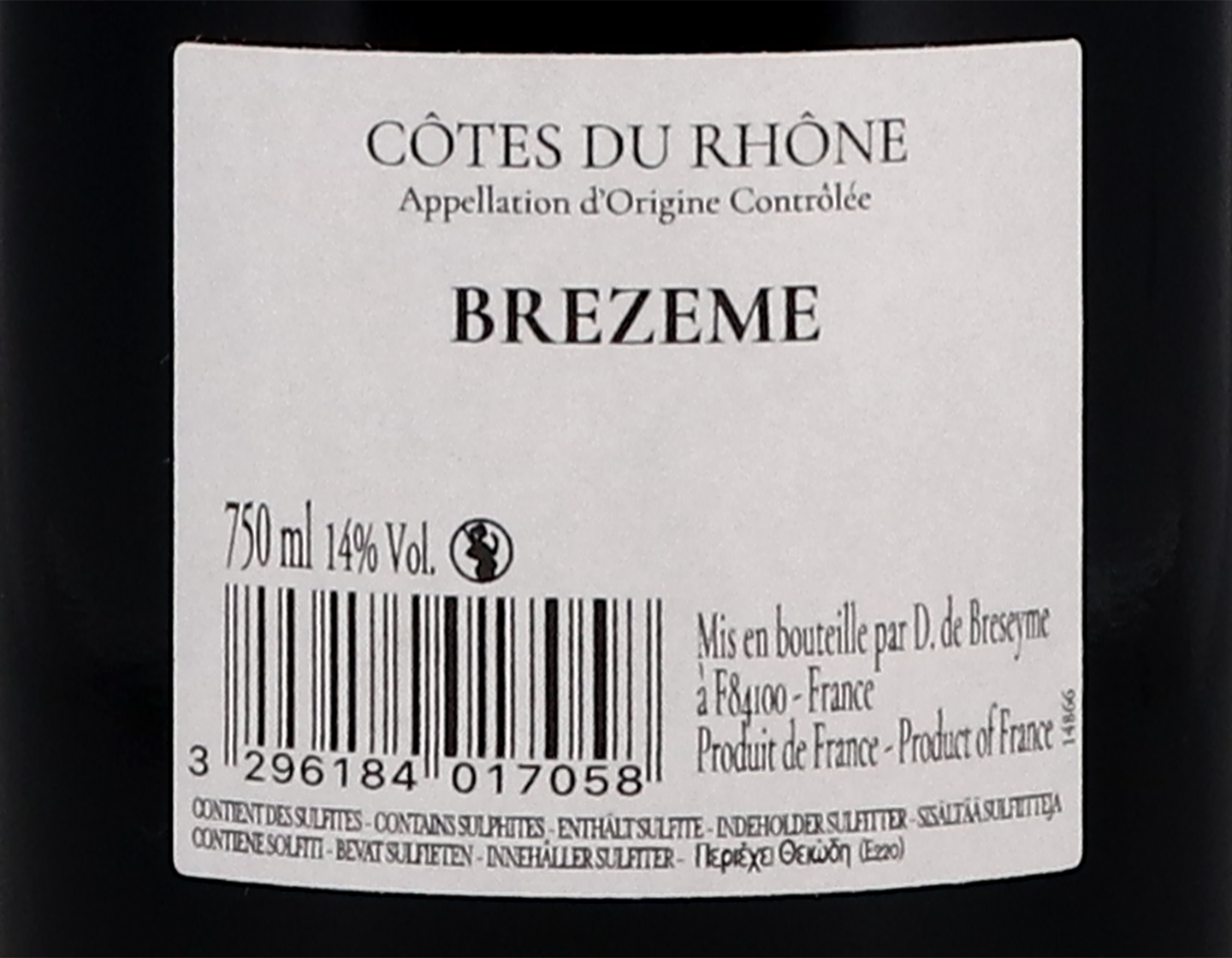 Brezeme Rouge Domaine de Breseyme 2018